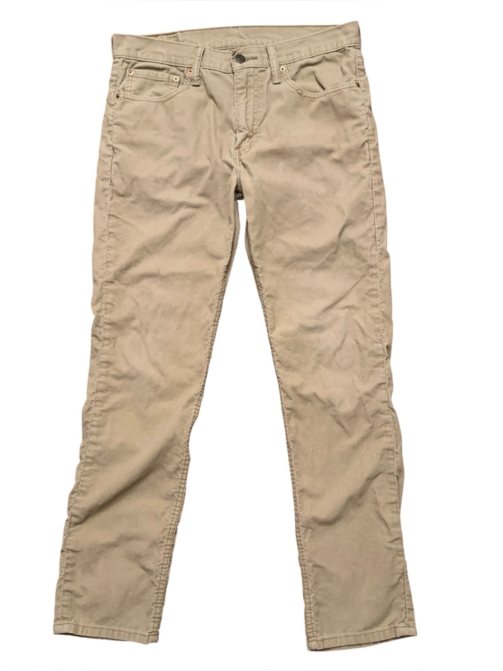 Levi's 511 Corduroy Pants Mens Size 32x32 5-Pockets Stretch Beige